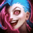 Jinx recibe un gran aumento de velocidad de movimiento y velocidad de ataque cuando ayuda a matar a un campeón enemigo, a un monstruo épico de la jungla o a destruir una estructura.